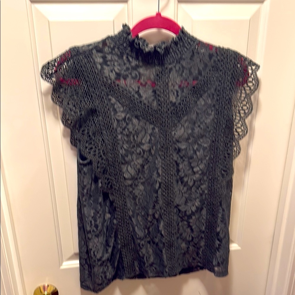 Elegant Lace Black Top